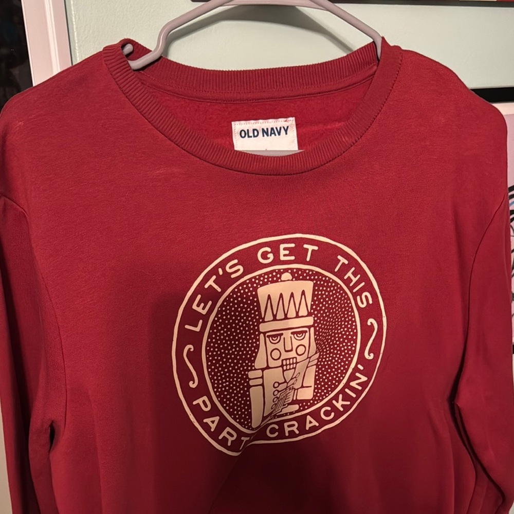 Old Navy Red Nutcracker Graphic Sweatshirt